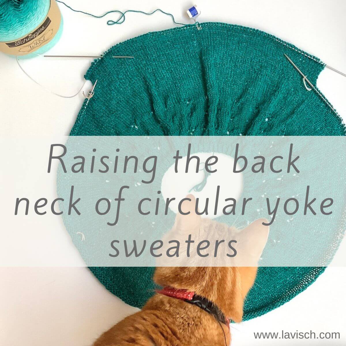 tutorial raising the back neck of circular yoke sweaters La Visch
