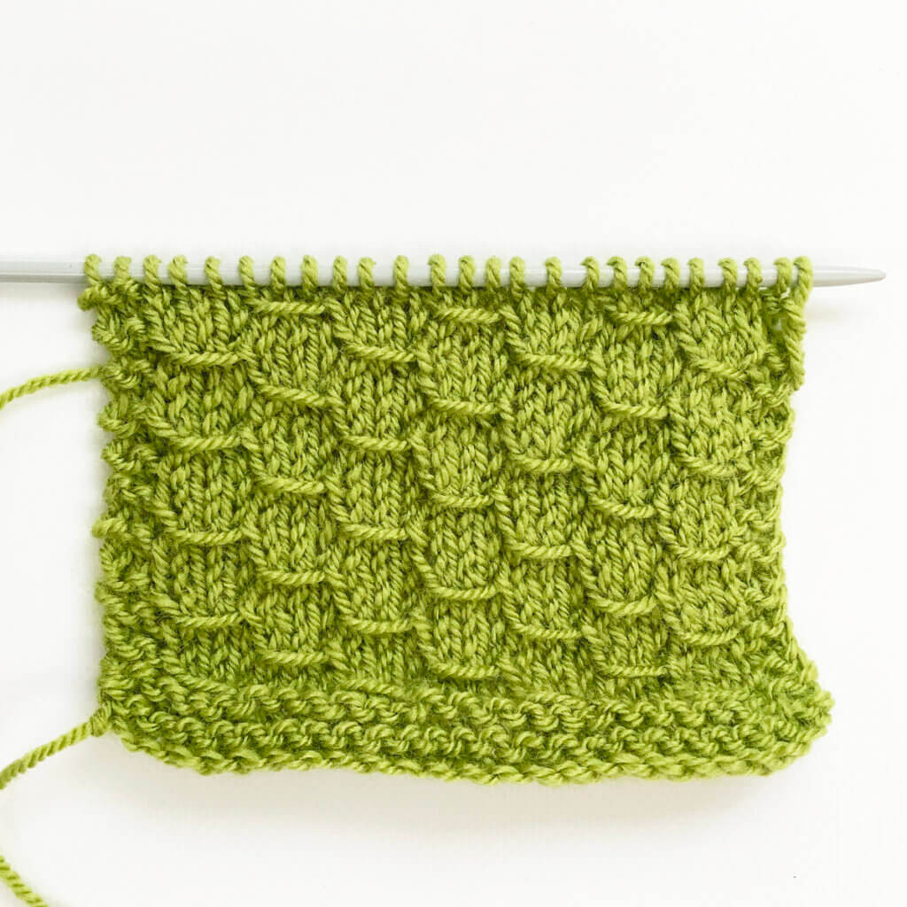 Hexagon stitch as seen from the RS