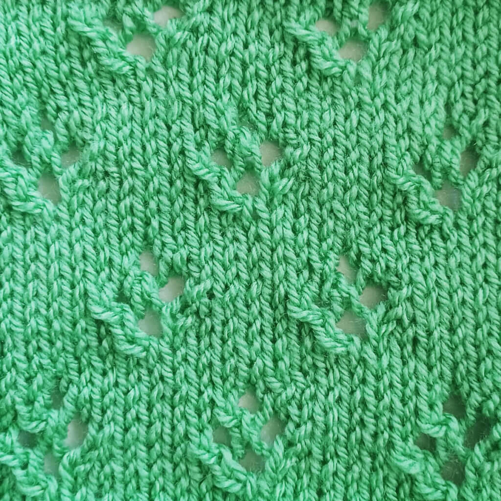 Quatrefoil stitch as seen from the RS - all over