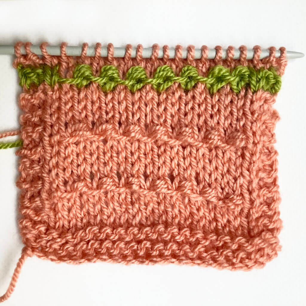 Tiny bobble stitch - view from the front