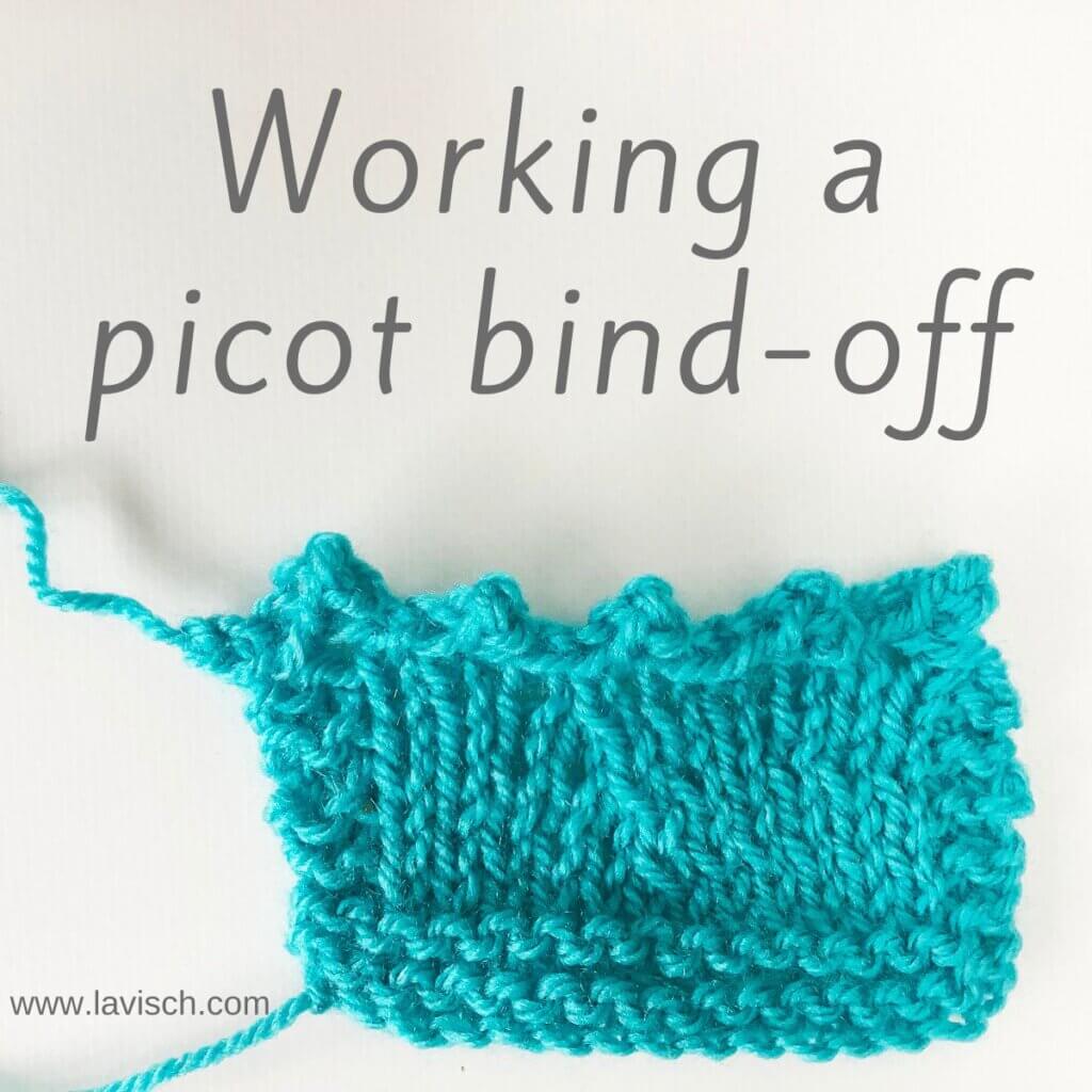 Working a picot bind-off