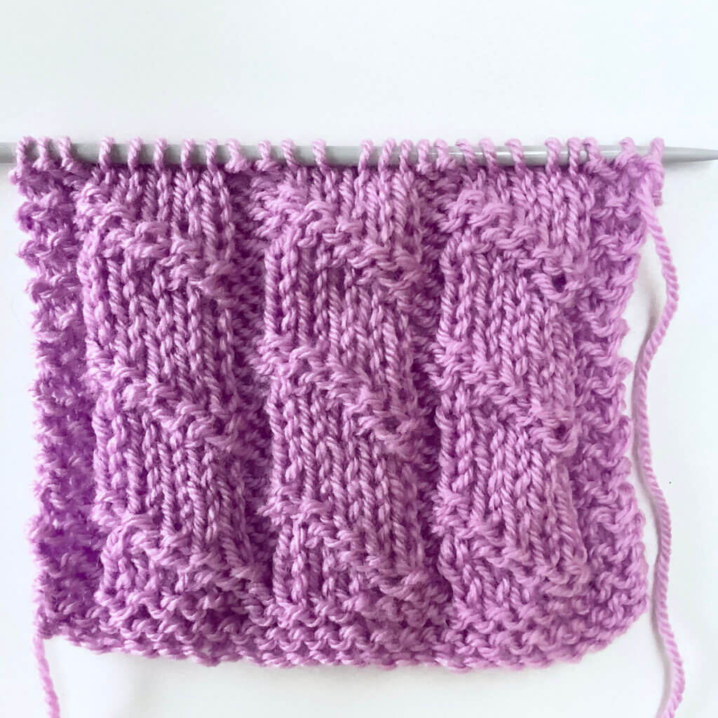Spiral stitch shown from the front