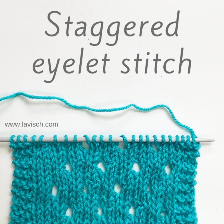 stitch pattern - staggered eyelet stitch - La Visch Designs