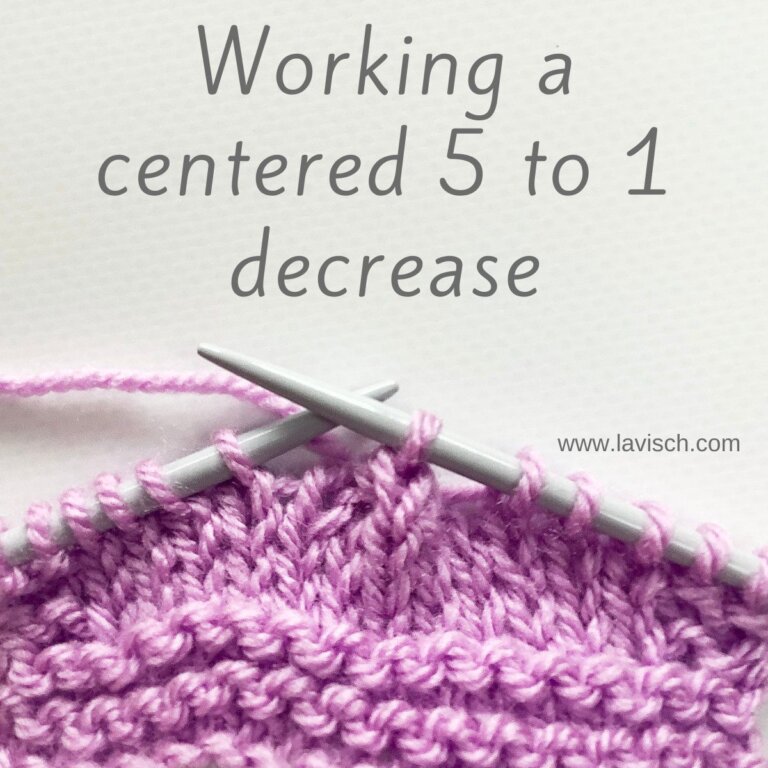 tutorial - sl2-k1-p2sso centered double decrease - La Visch Designs