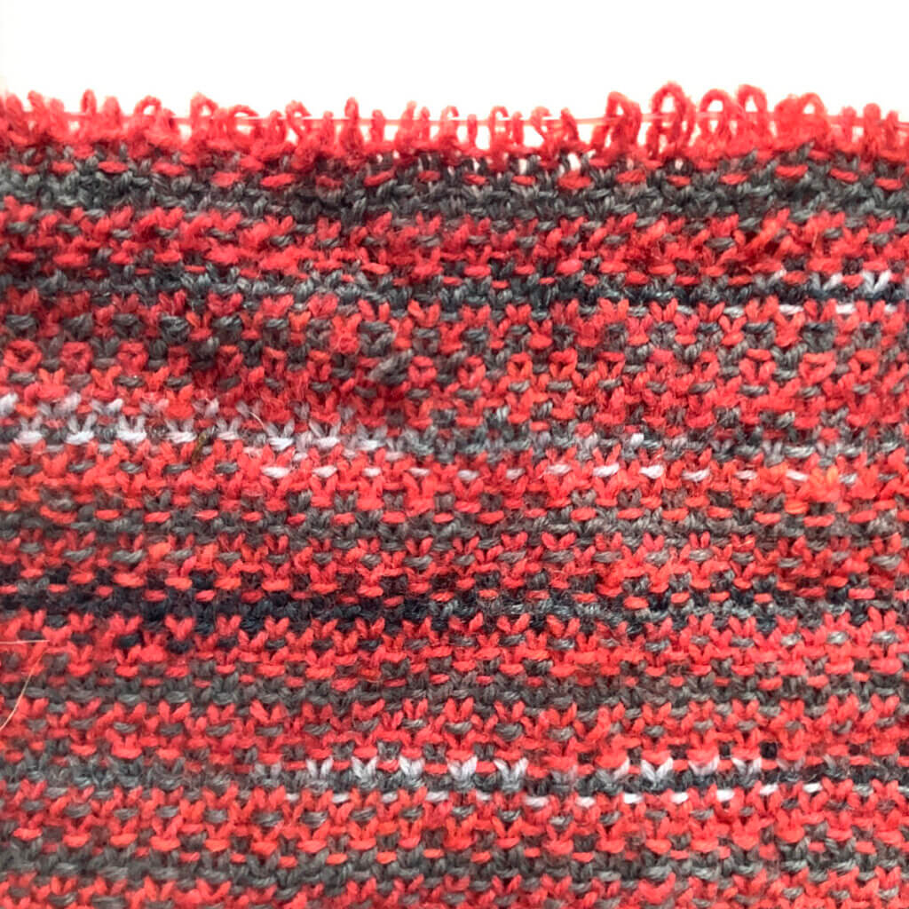 Linen stitch as seen from the RS