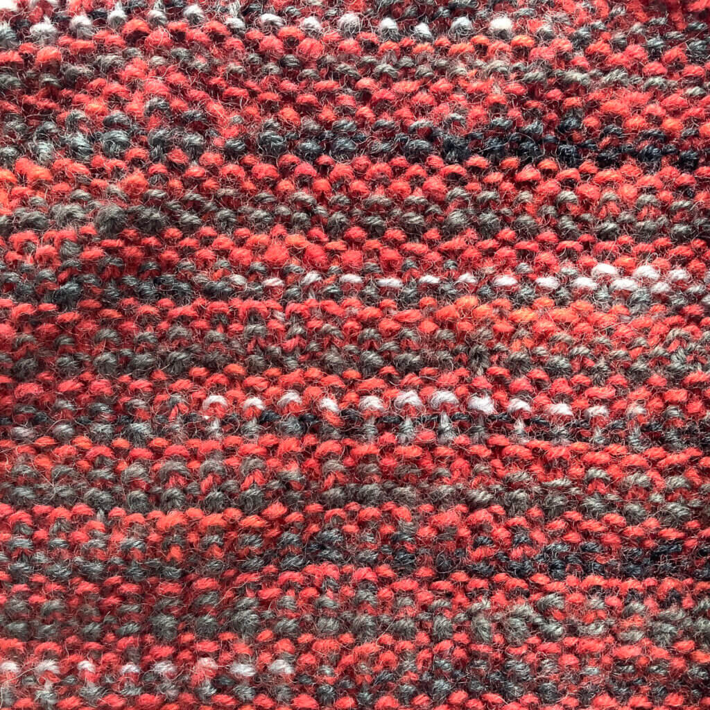Linen stitch as seen from the WS