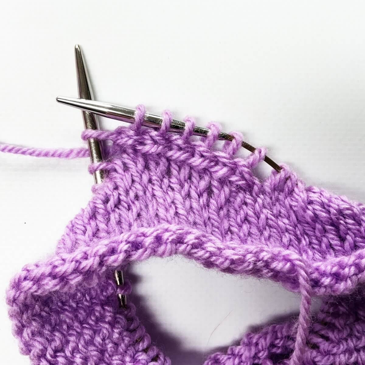 Step 11 of working a Vikkel braid in the round