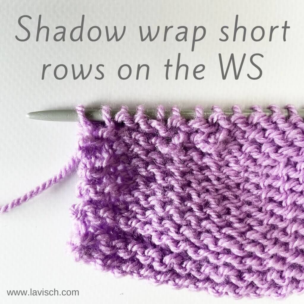 tutorial - working shadow wrap short rows on the WS