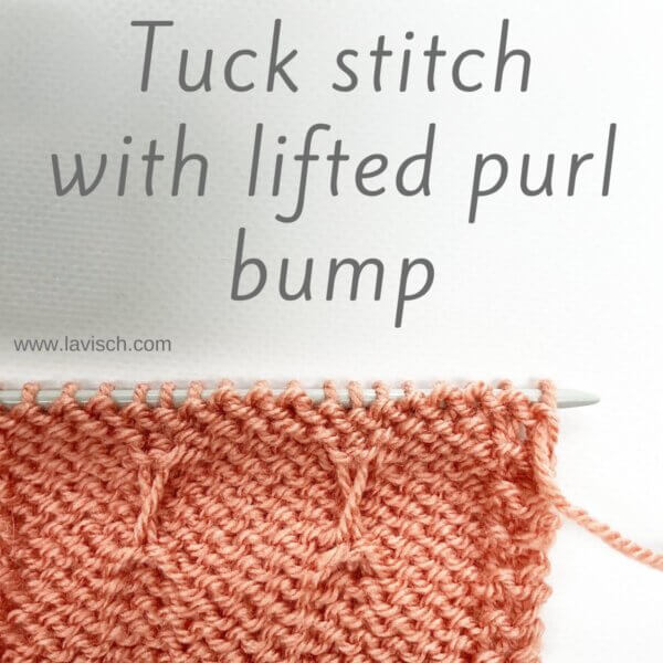 Tuck stitch with lifted purl bump - a tutorial by La Visch Designs