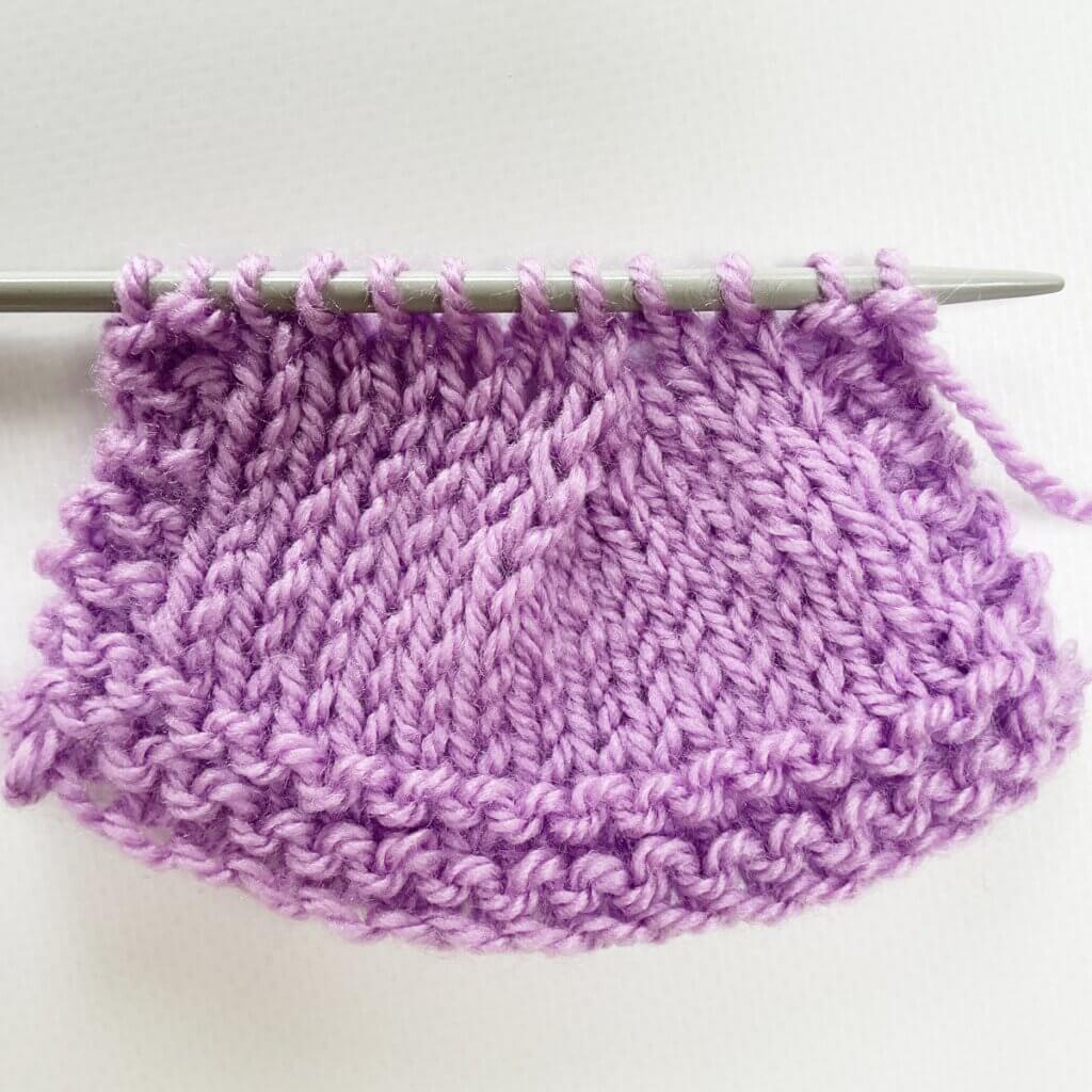 The k4tog right-leaning decrease - the result