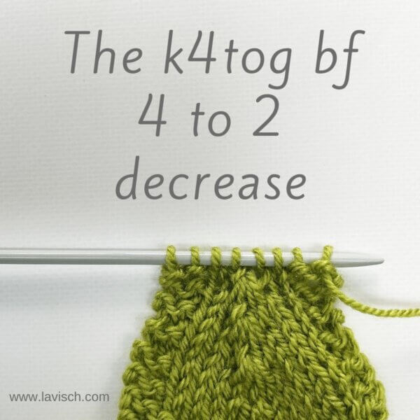 The k4tog bf decrease - a tutorial by La Visch Designs