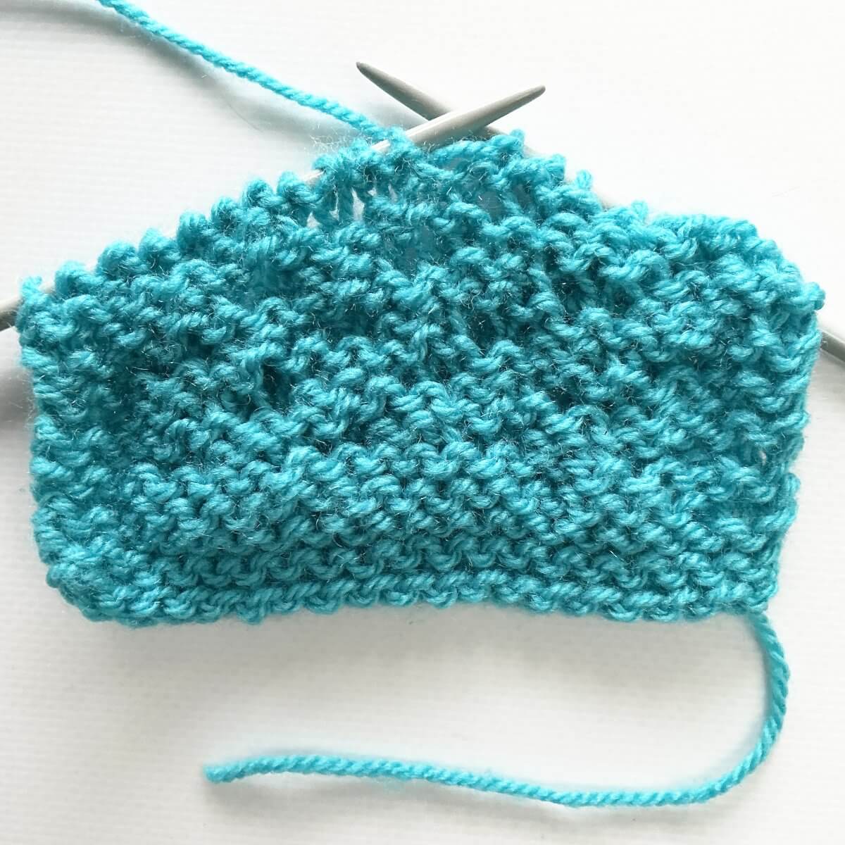Step 1 of how to work the spring stitch