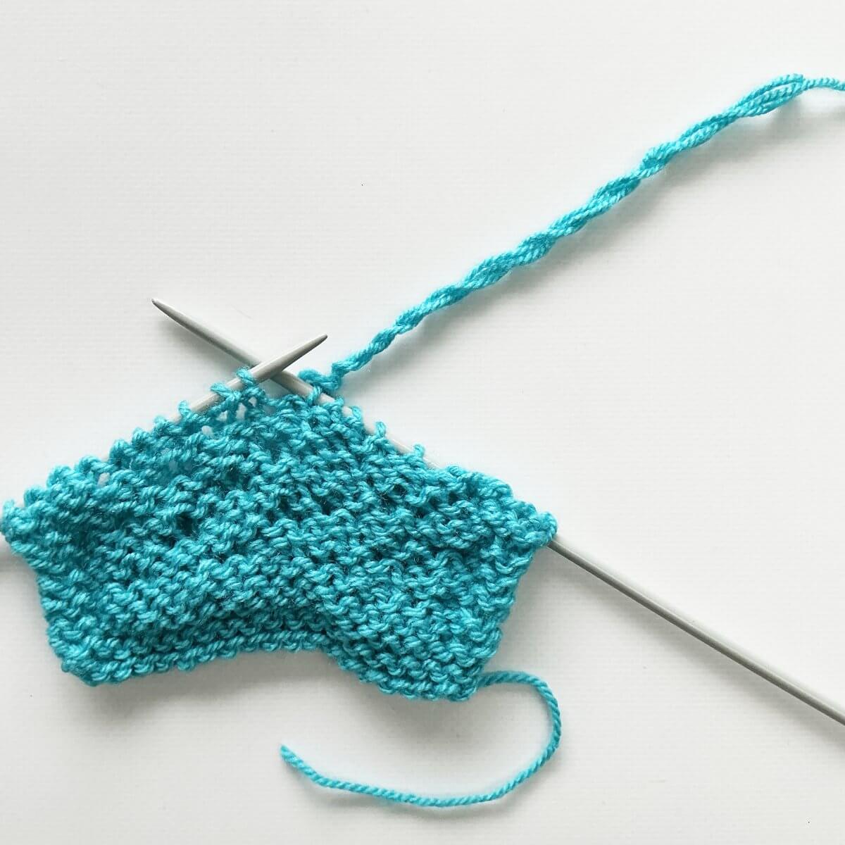 Step 7 of how to work the spring stitch