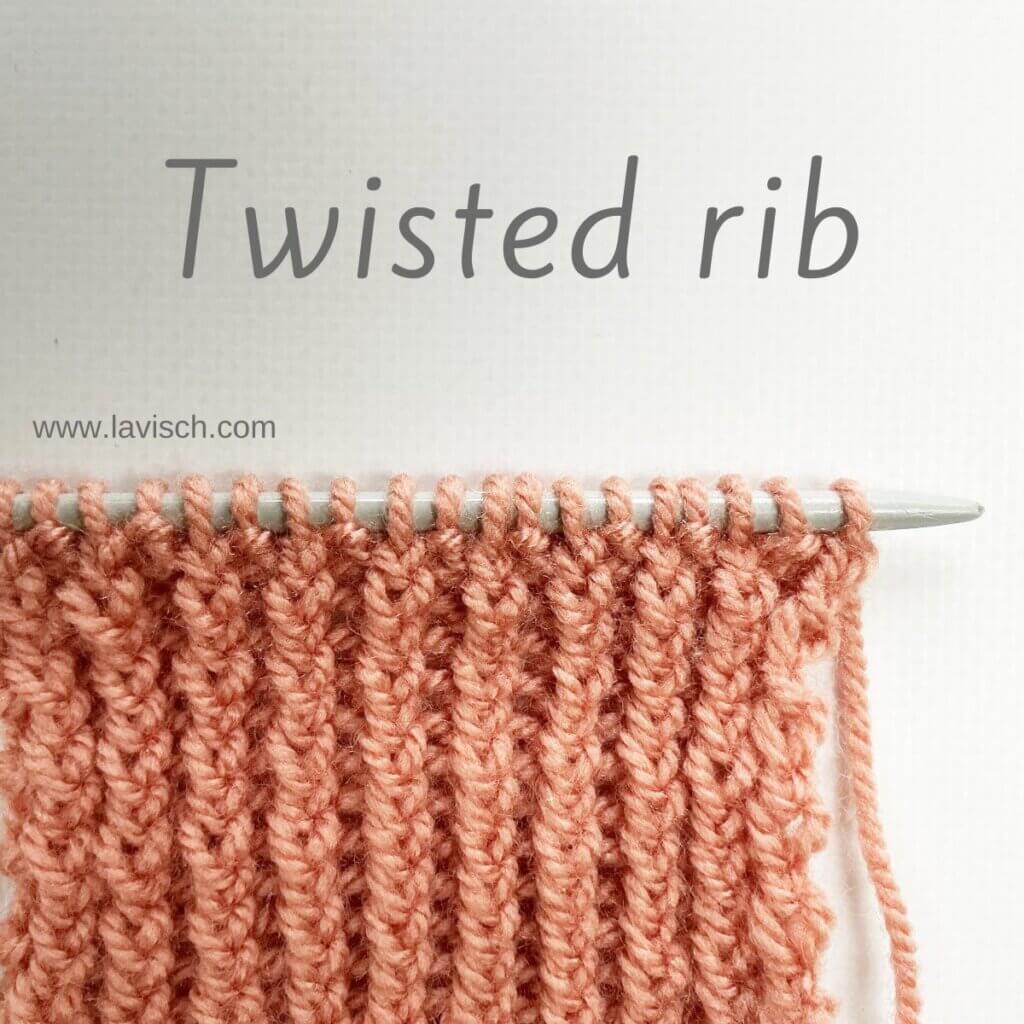 Twisted rib - a stitch pattern by La Visch Designs