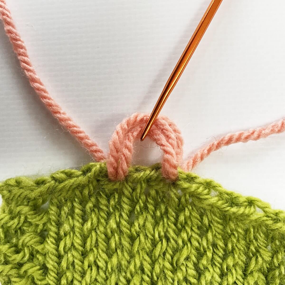 Step 5 of making a loop buttonhole