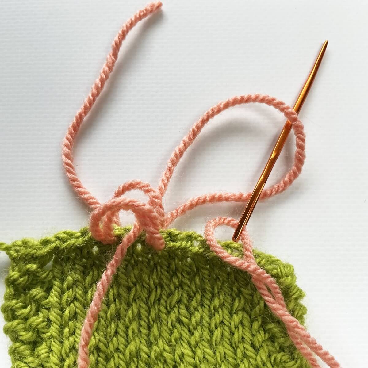 Step 7 of making a loop buttonhole