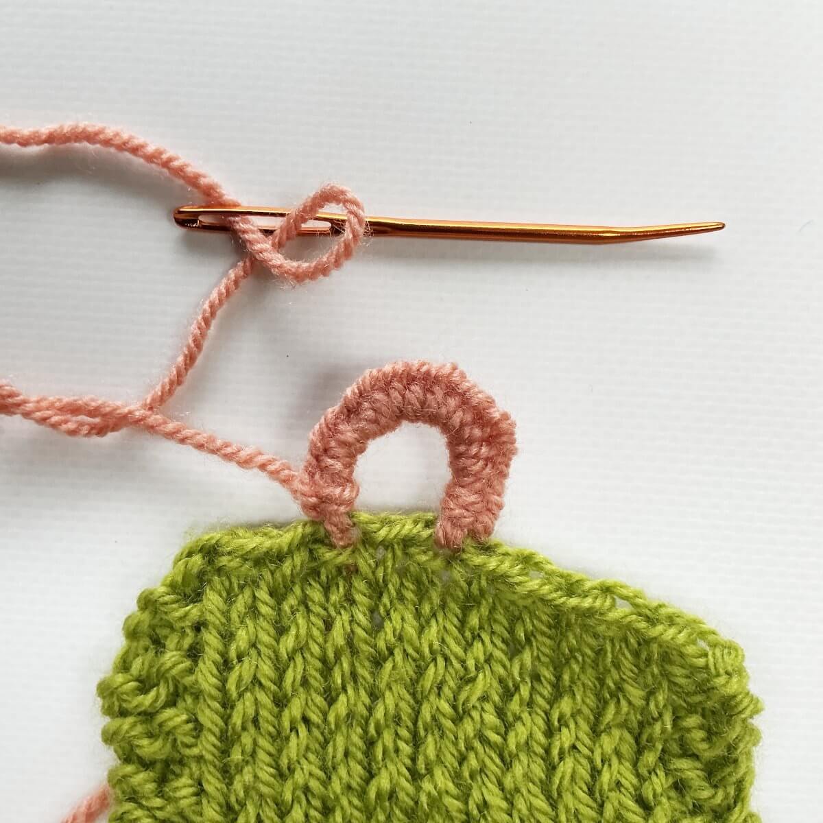 Step 9 of making a loop buttonhole