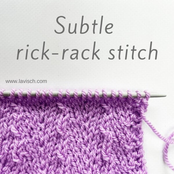 Subtle rick-rack stitch - a stitch pattern by La Visch Designs