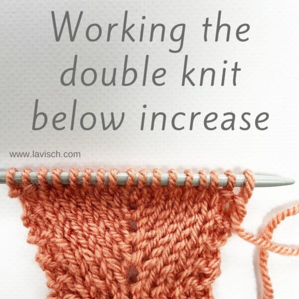 tutorial - working the double knit below increase Tutorial on working the double knit below increase - by La Visch Designs