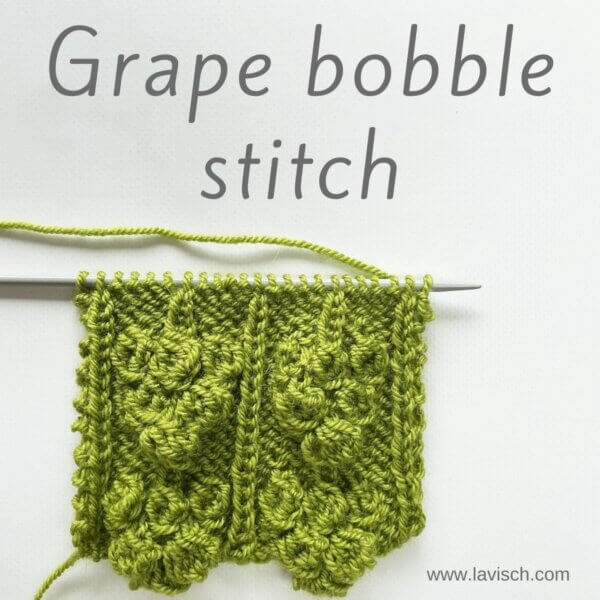 stitch pattern - grape bobble stitch Grape bobble stitch - a stitch pattern La Visch Designs
