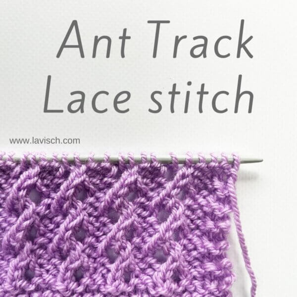 stitch pattern - ant track lace stitch Ant track lace stitch - a stitch pattern by La Visch Designs